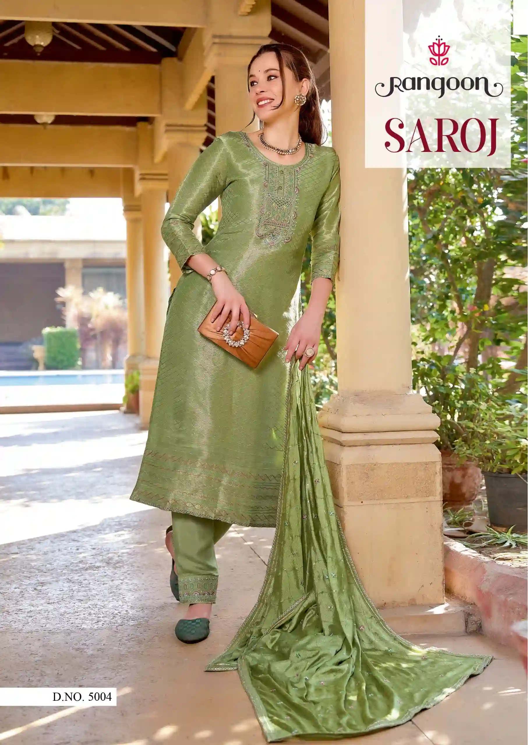 Rangoon Saroj Pure Viscose Simmer Wholesale Readymade Salwar Suit Catalog — Wholesale Readymade Suit, Rangoon wholesale from Surat - Gallery Image 2